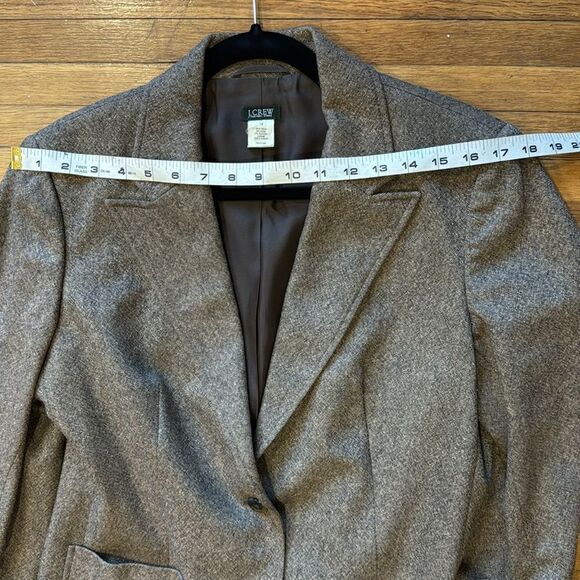 J. Crew J Crew Vintage 2004 Wool Blend Brown Blazer Size 12 - Picture 8 of 10
